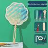 Handmade Bamboo Weaving Kit: Intangible Heritage Round Fan with Gradient Colors for DIY and Team Building Activities.