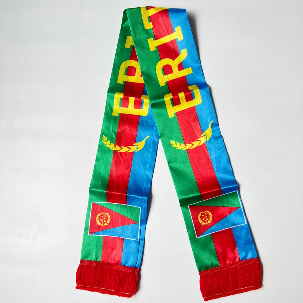 2026 USA Mexico Netherlands Scarf Flag  14x135cm Double-sided Printed Satin Iraq  Haiti France Scarf Flag