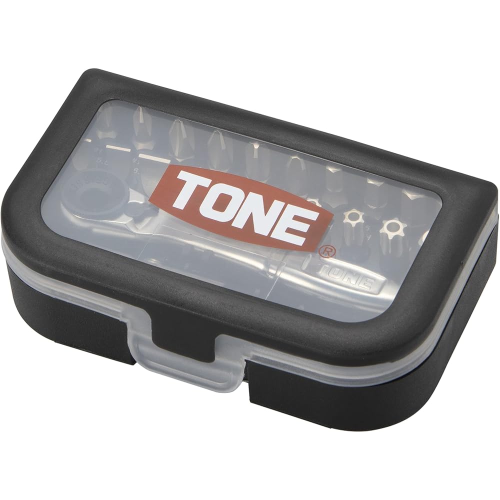 TONE BRS20 Bit Ratchet Set 1/4 Inch 22 Pieces Black