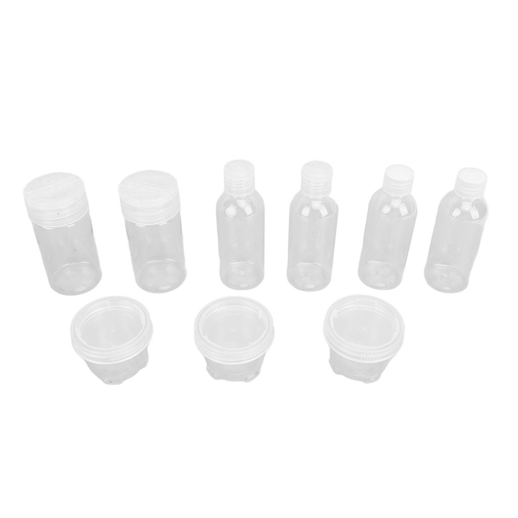 Dış Mekan Baharat Şişesi Seti Şeffaf Taşınabilir PET Baharat Kavanozu Kiti Çantalı Kamp Piknik Barbekü için