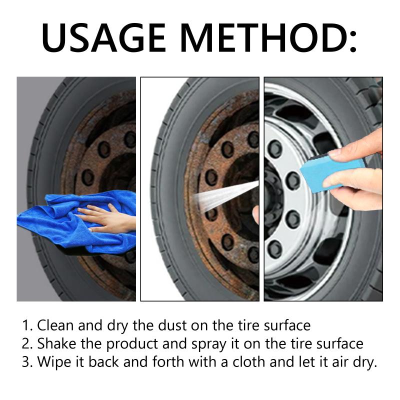 Car Tire Shine Spray 100ml Ceramic Coating High Gloss Hydrophobic Refurbishing Agent for Automotive Tires