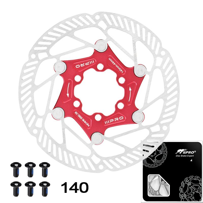 IIIPRO Tarcza Hamulcowa Rotor Rowerowy 140/160/180/203MM Tarcza Hamulcowa Roweru Szosowego Odprowadzanie Ciepła 6 Śrub Pływający Rotor Rowerowy