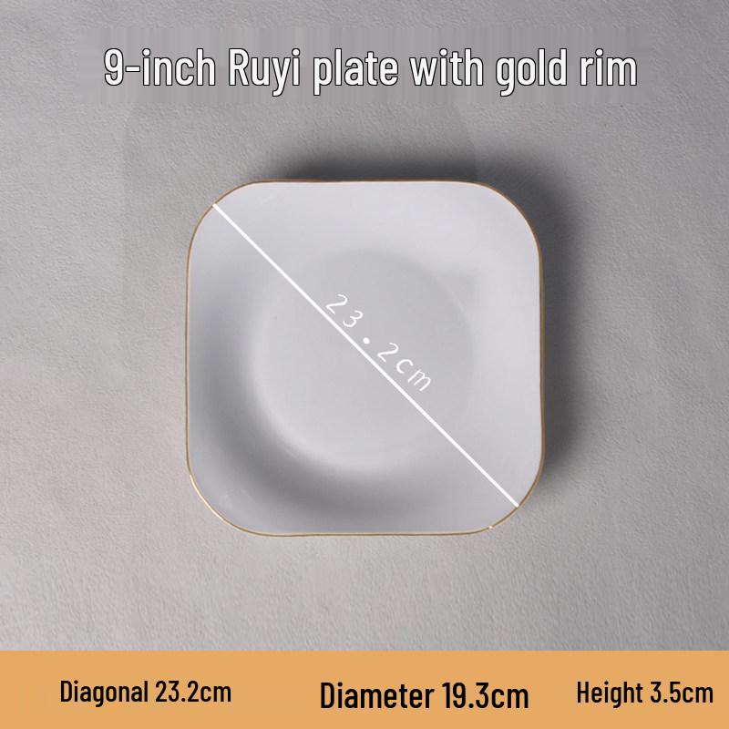 Ruyi Ceramic Square Baking and Fruit Dish Plate