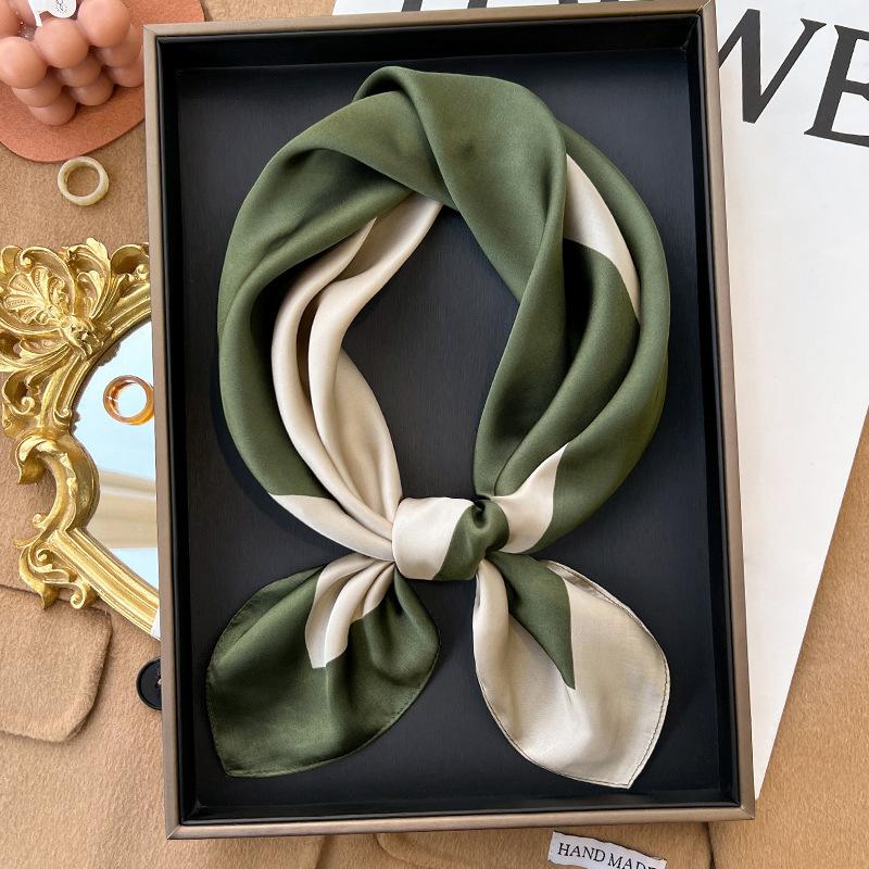 Small square scarf silk scarf women's spring and autumn matching shirt work professional wear neck protection scarf thin scarf scarf yarn 71x71