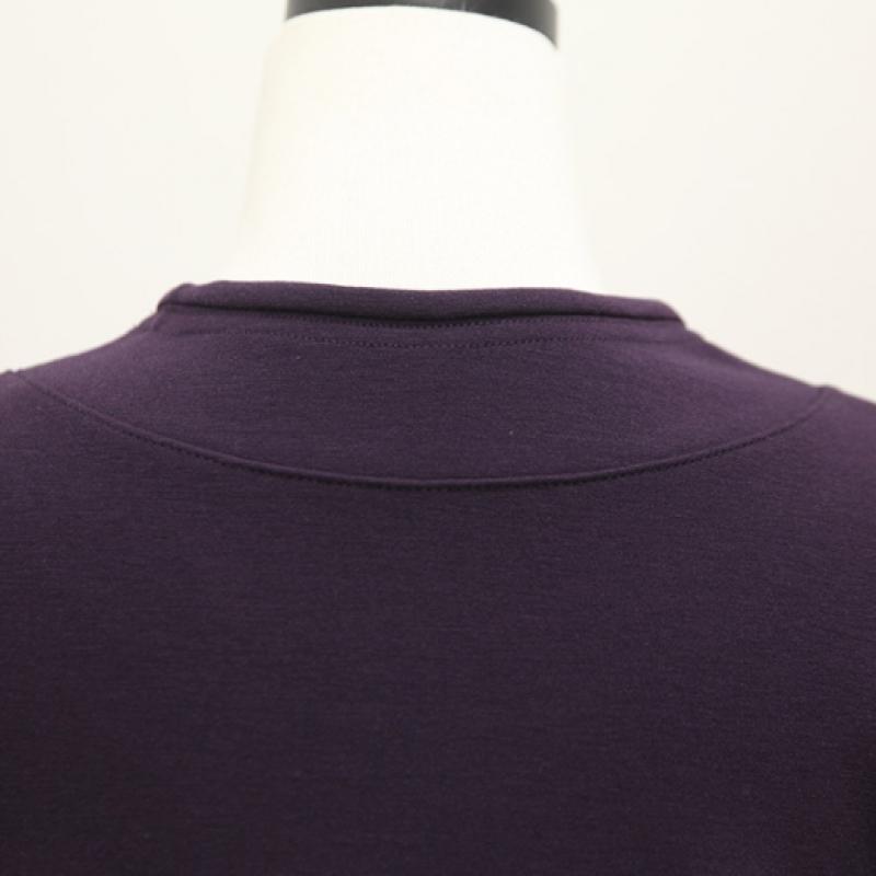 Shiz Madam Women Ribbed Wave Rolling Neck Tee T57463