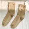 Polyester Soft Home Floor Socks Christmas Fluffy Socks Party Mink Fur Soft Sock Warm Christmas Embroidered Socks Home