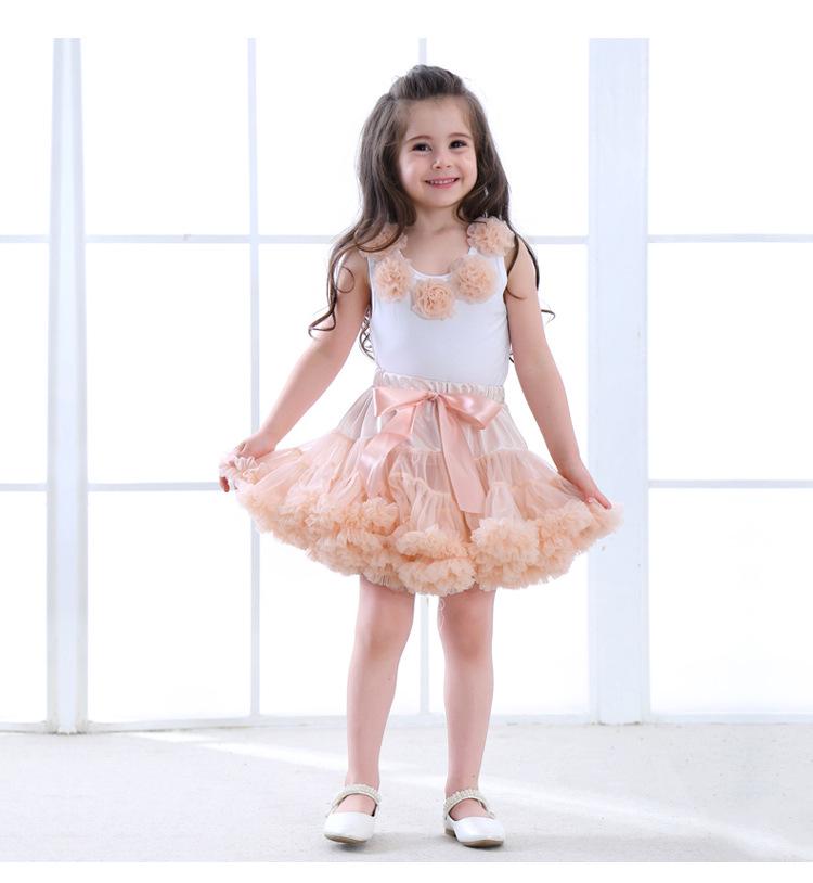 Flickors fluffiga tutu prinsesskjol - Sommar 2025 trendig europeisk och amerikansk stil