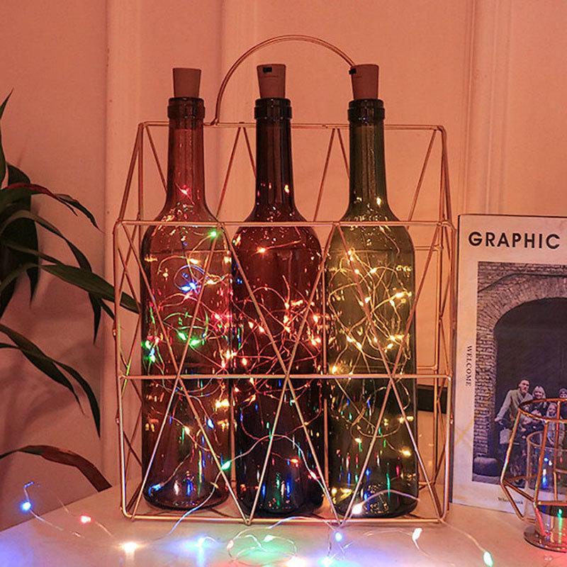 LED Fairy Star Lights with AG13 Battery, Copper Wire Bottle Stopper for Christmas Decoration