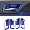 4X Paint Blue Inner Door Handle Bowl Cover Trim For Toyota C-HR CHR 2017-2022