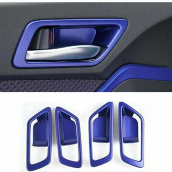 4X Paint Blue Inner Door Handle Bowl Cover Trim For Toyota C-HR CHR 2017-2022