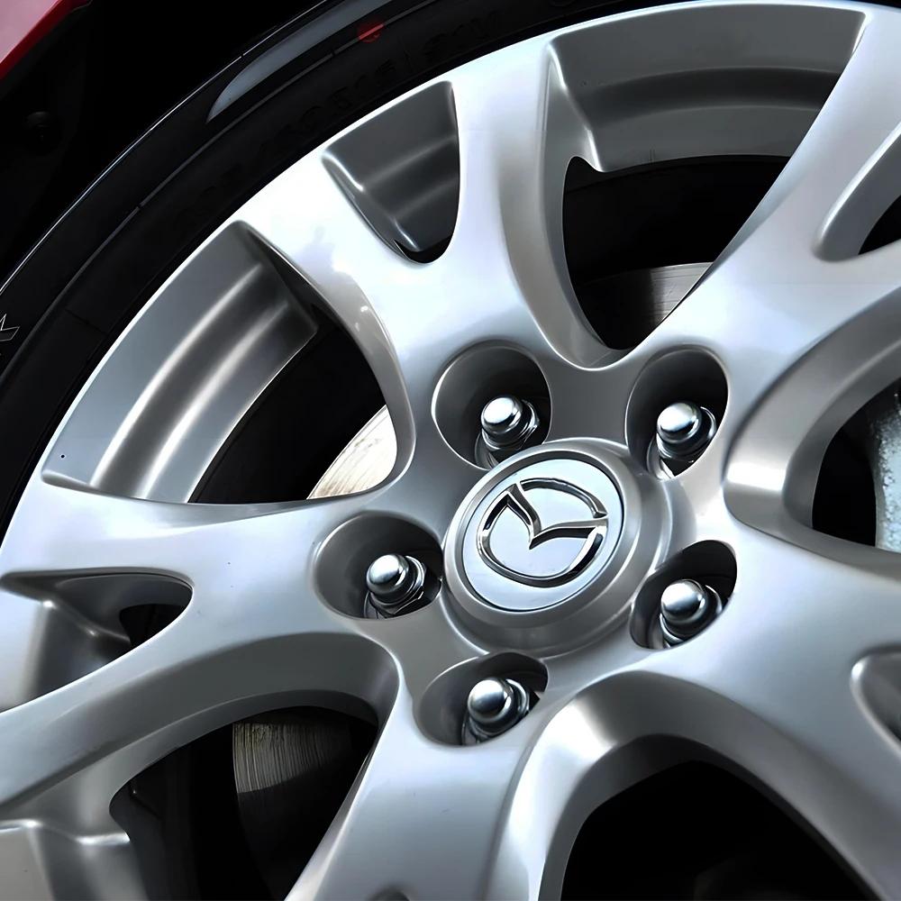 AAEW1 4 vnt. Automobilio rato stebulės dangtelis ABS medžiaga Automobilio ratlankio centrinis dangtelis Mazda Speed 2 3 5 6 Atenza CX5 CX8 CX80 CX70 CX90 MX5 CX3 MX30 CX60 CX30