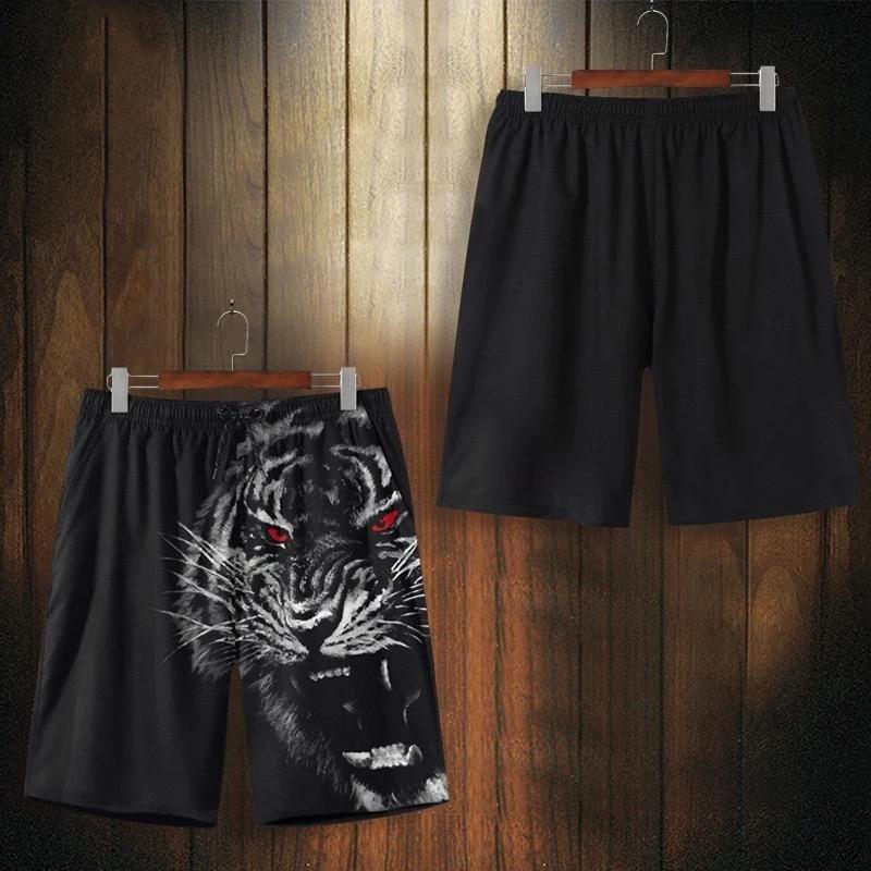 Yellow Black White Tiger Boxing Muay Thai Kickboxing Training Shorts Print Martial Art Boxer Unisex Men Women Kid Fighting Fitness Sport Gym Workout