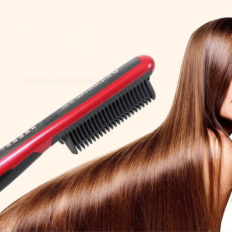 Professional Electric Hair Styling Straightening Smoothing Modeling Brush Rotating Hairbrush Hot Comb Electrical Curling Iron