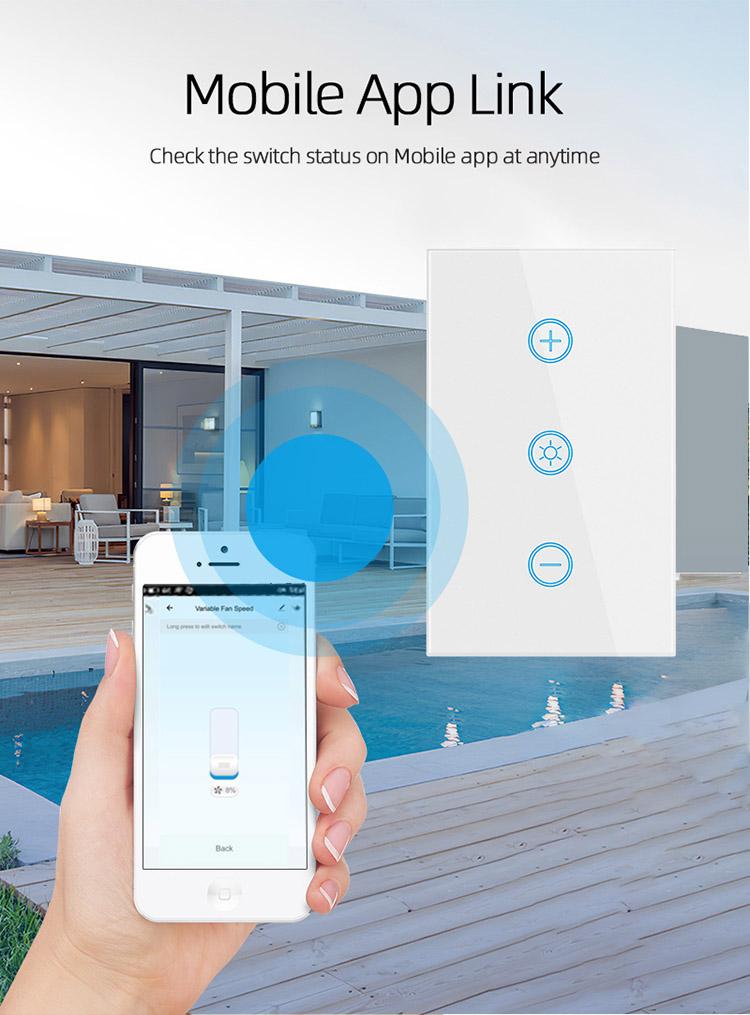 LEDEAST DS-172 Tuya WiFi Smart Light Switch UK Standard Touch Wall Switch AC 220-240V App Voice Control Alexa Google Home