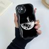 Ae97 Space Moon Astronaut Black Art Protective Phone Cases for Xiaomi PocoX5 F6 Redmi Note 13 12 11 Pro 13C 12C A3 Huawei Honor 90 Wave TPU Back Cover