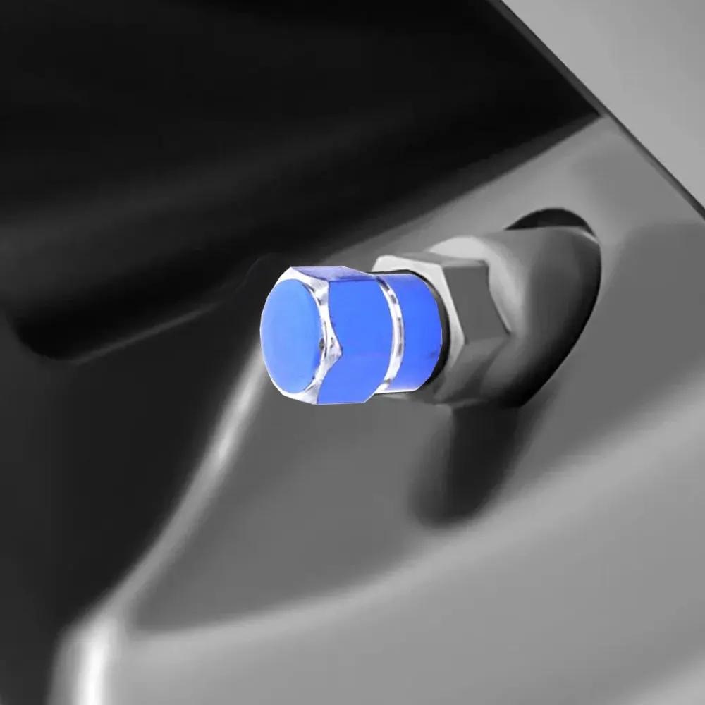 4 Stück Aluminium Auto Fahrrad Auto Reifenventilkappen Reifen Rad Auto Reifenventile Luftventile Universal Auto Exterieur Radzubehör