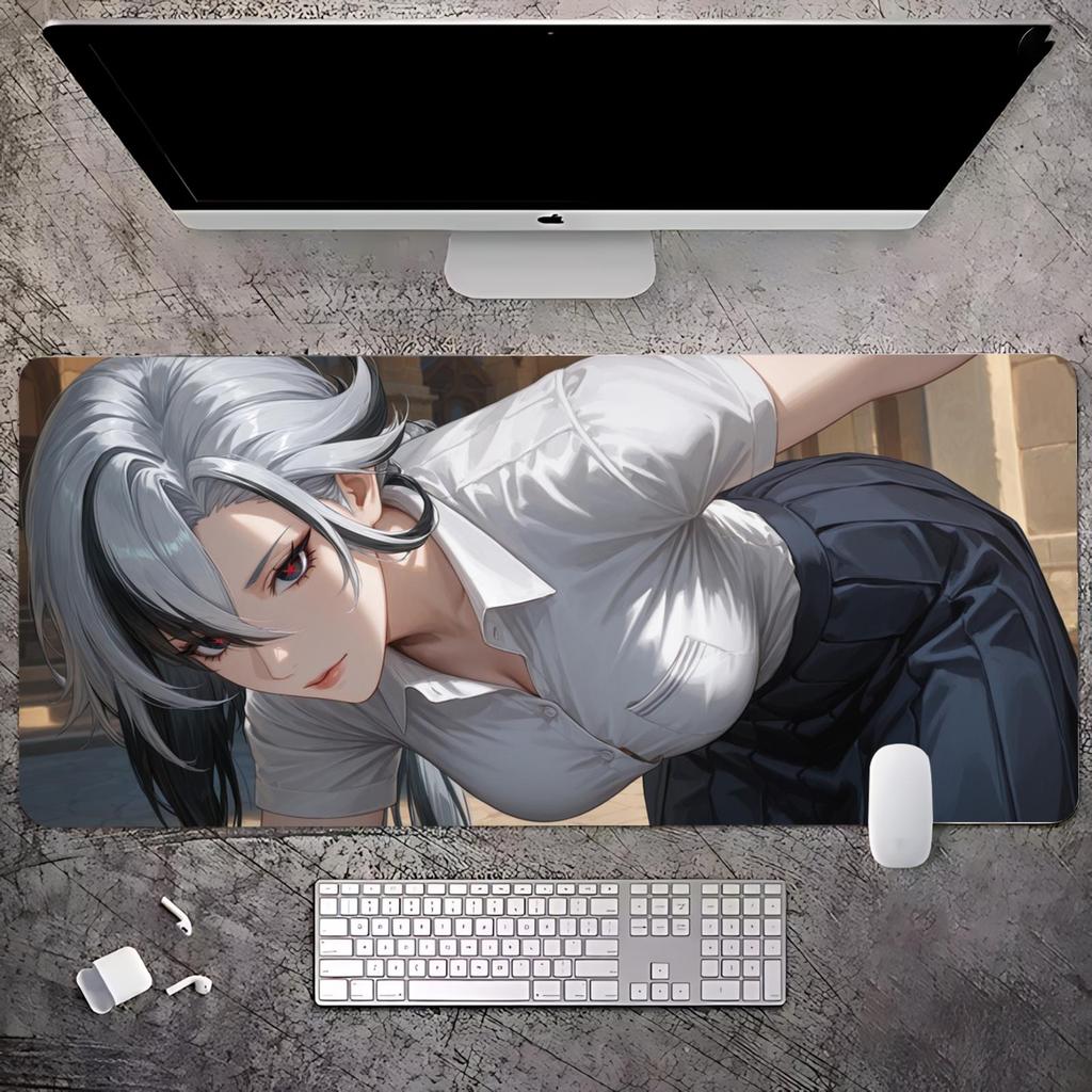 Genshin Impact Arlecchino Mouse Pad Large Playmat Gaming Customized Mat Xxl Size Gamer Office Mousepad Logo Desk Mat