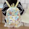 Cartoon Nylon School Bags Capybara Large Capacity Backpack Travel Shoulders Knapsack Children
