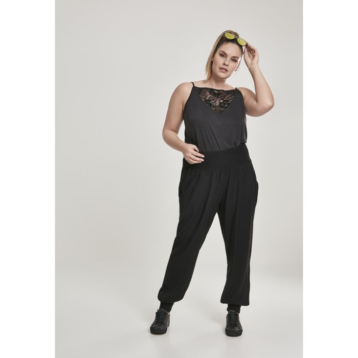 Pantalon - Urban Classic - Sarong - Taille Haute - Coupe Loose - Noir/blanc