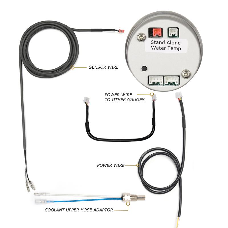 2 Inch 52MM Smoke Lens 20-120 Celsius Water Temp Gauge Water Temperature Meter With Stepper Motor