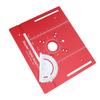 Router Table Insert Plate with Miter Guide Aluminum Alloy Woodworking Bench Flip Board for Trimming Red MM Inch Scales