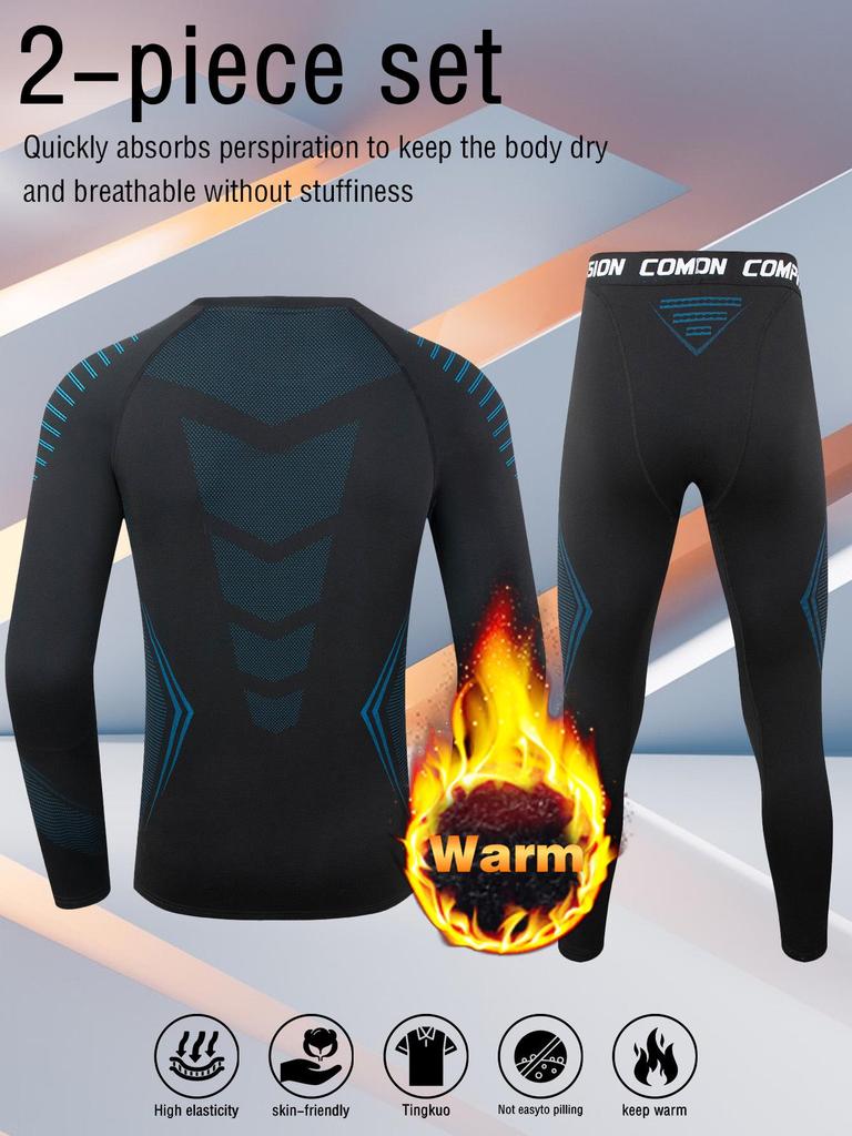 Europäisches Ski-Schnelltrocknendes Thermounterwäsche-Set für Herren und Damen für Herbst/Winter Outdoor-Sportarten