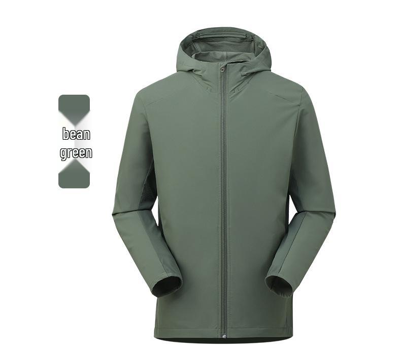 Quick-Dry Unisex Hooded Sport Jacket - Breathable, Skin-Friendly, Water-Repellent for Hiking & Camping