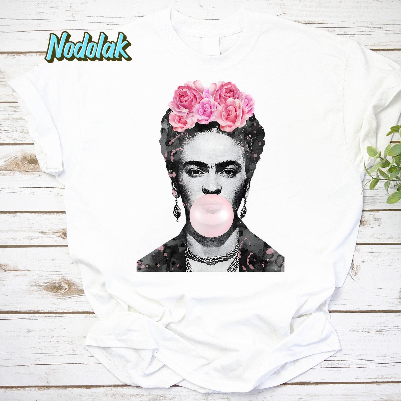 Frida Kahlo Bubble Gum Vintage T-Shirt, Frida Kahlo Shirt, Feminist Shirt, Mexican Shirt, Strong Frida Kahlo Shirt M