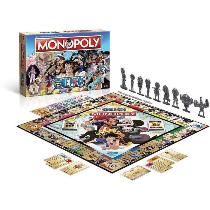 Monopoly One Piece - WINNING MOVES - Jeu De Société - 8 Ans - Plateau De Jeu Et Personnages De Collection