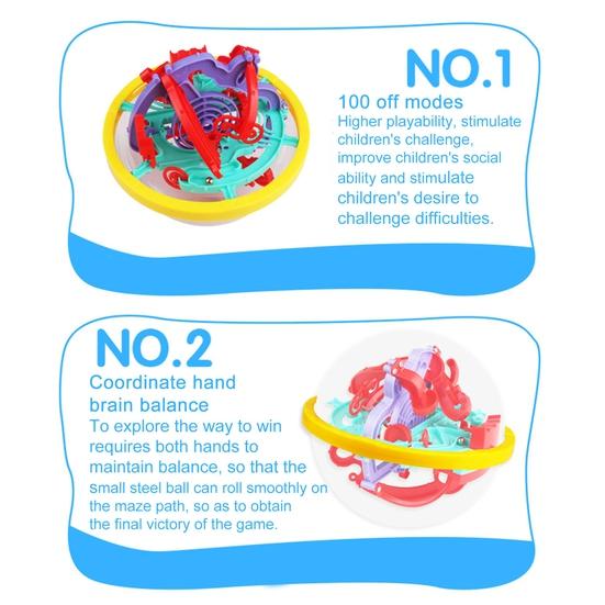 Space Maze Ball Develop Ability Observation Space 3D Plastic Ball Bearing Maze Game