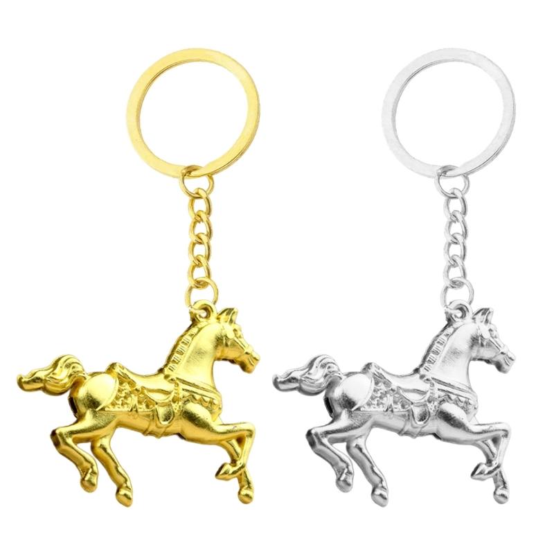 Zinc Alloy Horse Pendant Keychain Offering Long Time Durability Ideal For Keys Bags or Personal Style Enhancement