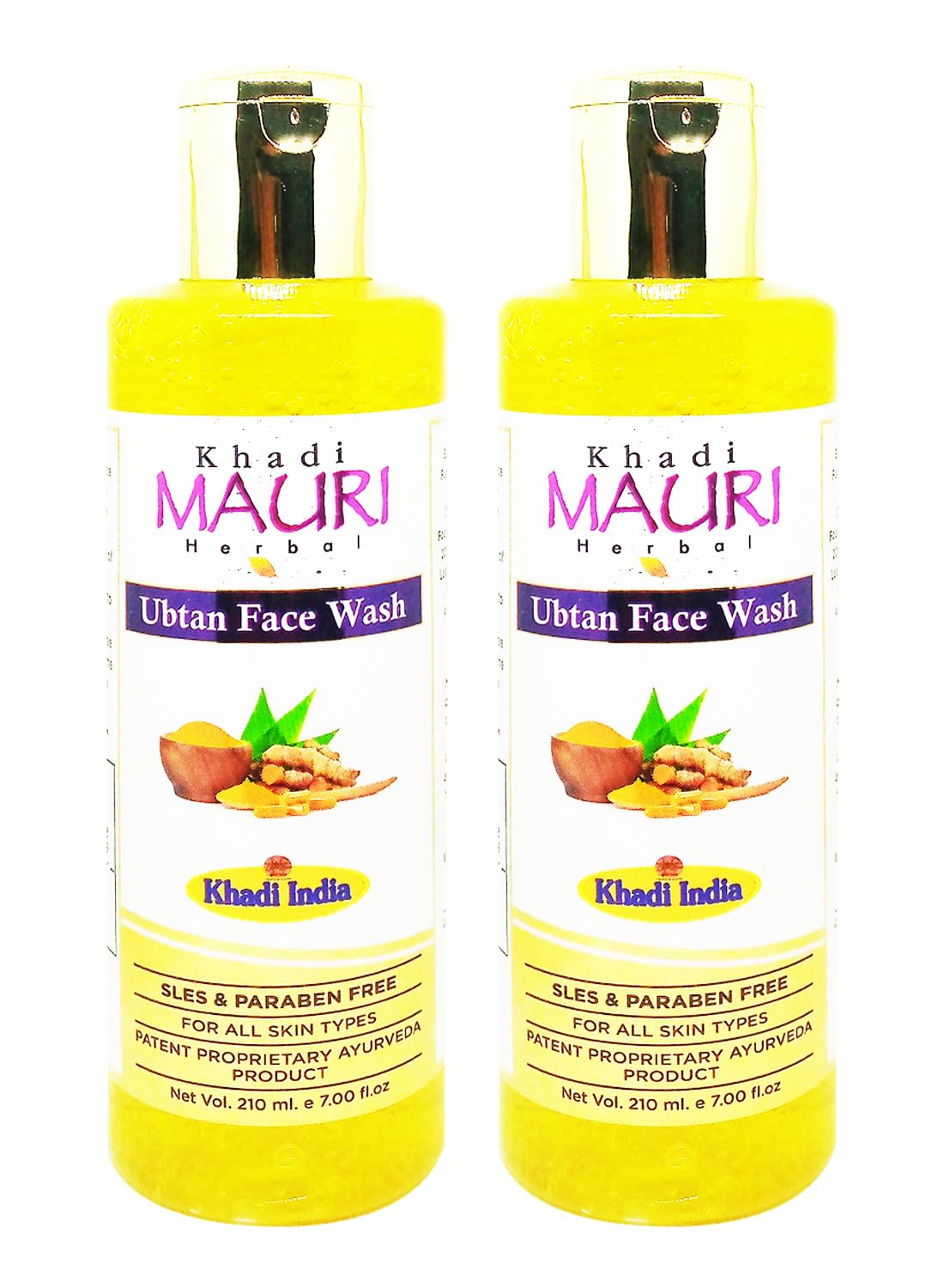 Khadi Mauri Ubtan Face Wash - Pack Of 2 Face Wash (300 ml)