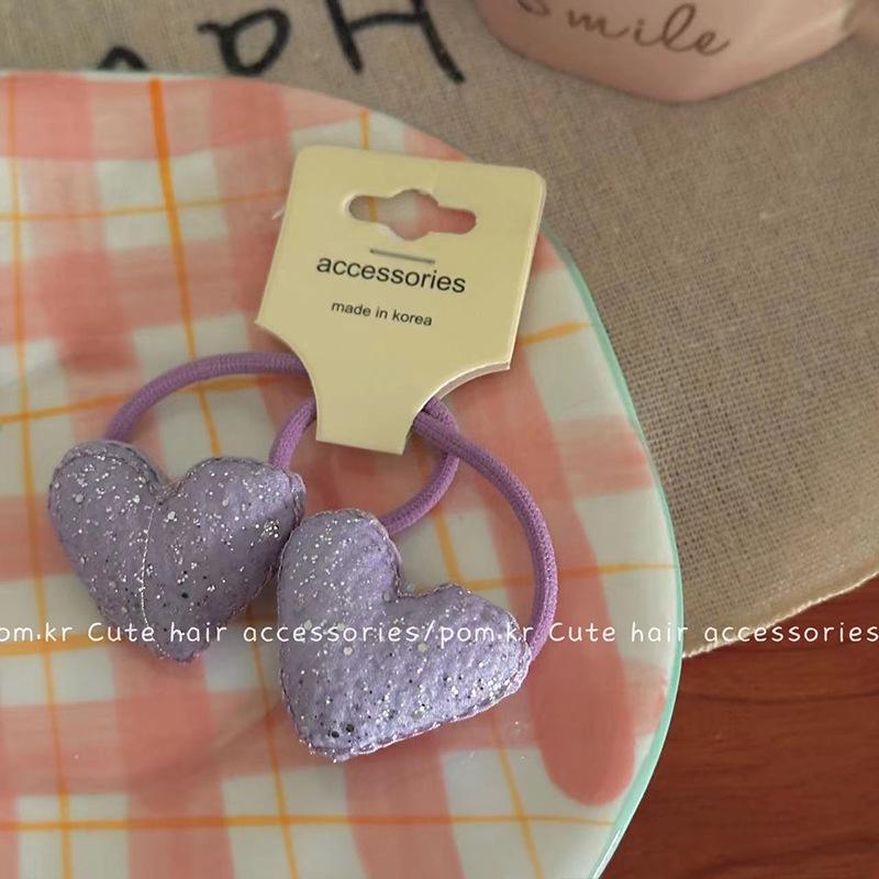 Herz Blume Schleife Haargummi: Kinder Hochelastischer Nahtloser Pferdeschwanzhalter