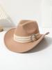 European, American and Western Cowboy Hat Tibetan Cowboy Hat Ribbon Rhinestone Jazz Hat Felt Hat