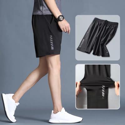 2025 New Men's Casual Pants Summer Loose Sports Fitness Shorts Men's Five Quarter Pants Quick Drying Outdoor Plus Size Running