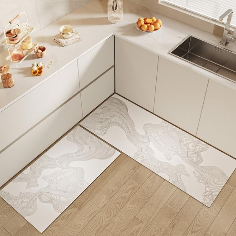 Leather Kitchen Carpet Non-slip Waterproof Oil-proof Pvc Floor Mat Home Decoration Rug Anti-slip Area Rugs Alfombra De Cocina