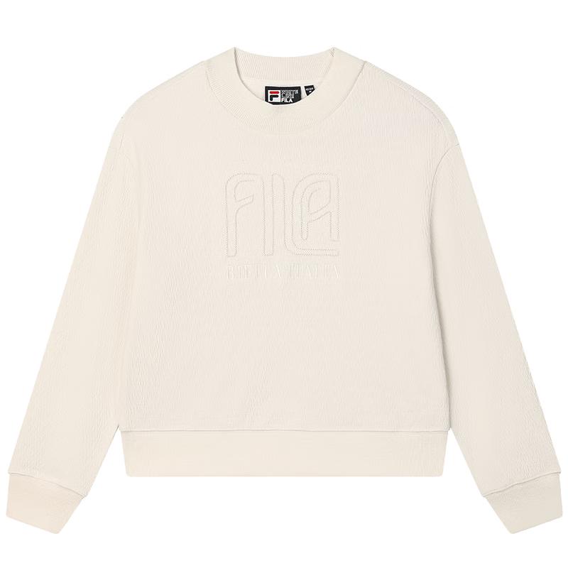 

FILA Women s Loose Knit Pullover Sweatshirt M