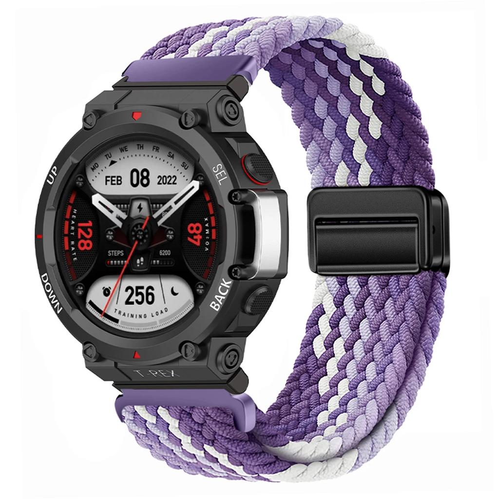 Geflochtenes Solo Loop Armband für Huami Amazfit T-Rex 3 Band Smartwatch Nylon Elastische Armbänder für Huami Amazfit T-Rex 3 Correa Band