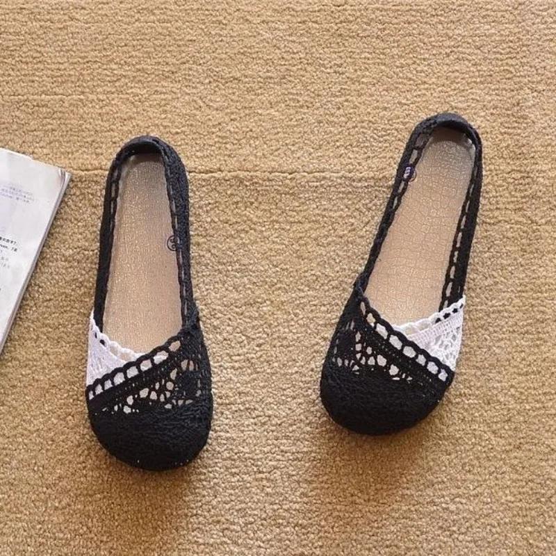 Fashion Contrast Color Slip On Woman Footwear Y2k Fashion Designer Luxury Casual Comfortable and Elegant Trends 2025 New Shoes for Women
