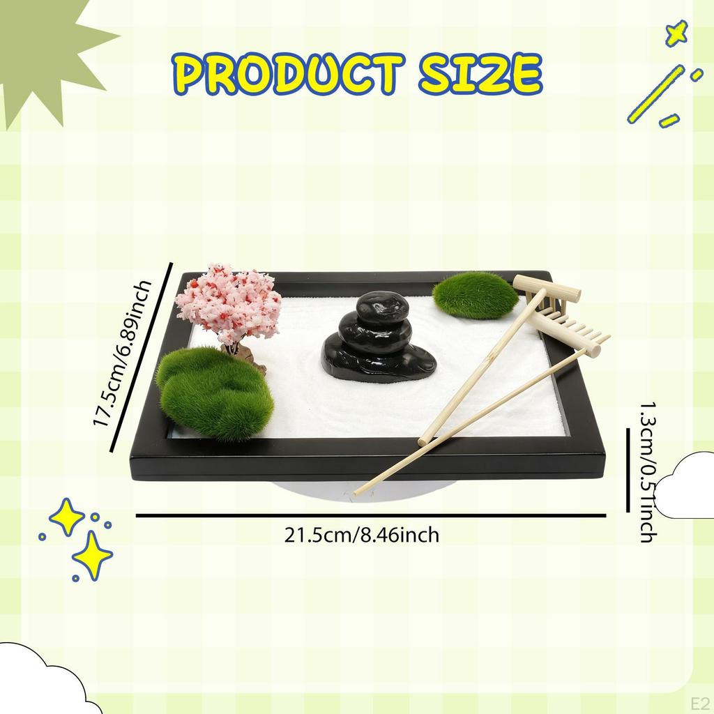 Sand Garden Mini Tools Kit for Desk,Accessories,Tabletop Rock Garden,Sandbox Kits