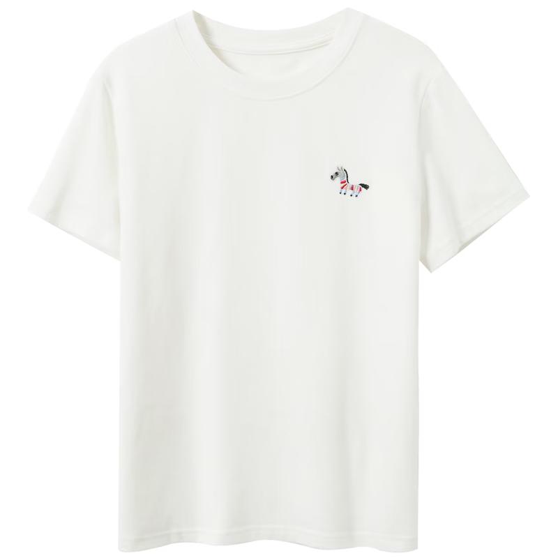 Sancai 2026 Spring Pony Embroidery Basic T-Shirt