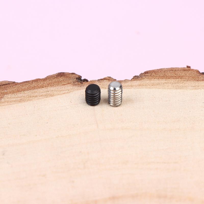 500pcs M2.5 M3 M4 DIN913 304 Stainless Steel Black Hex Hexagon Socket Allen Flat Point Grub Bolt Set Screw Kit Box