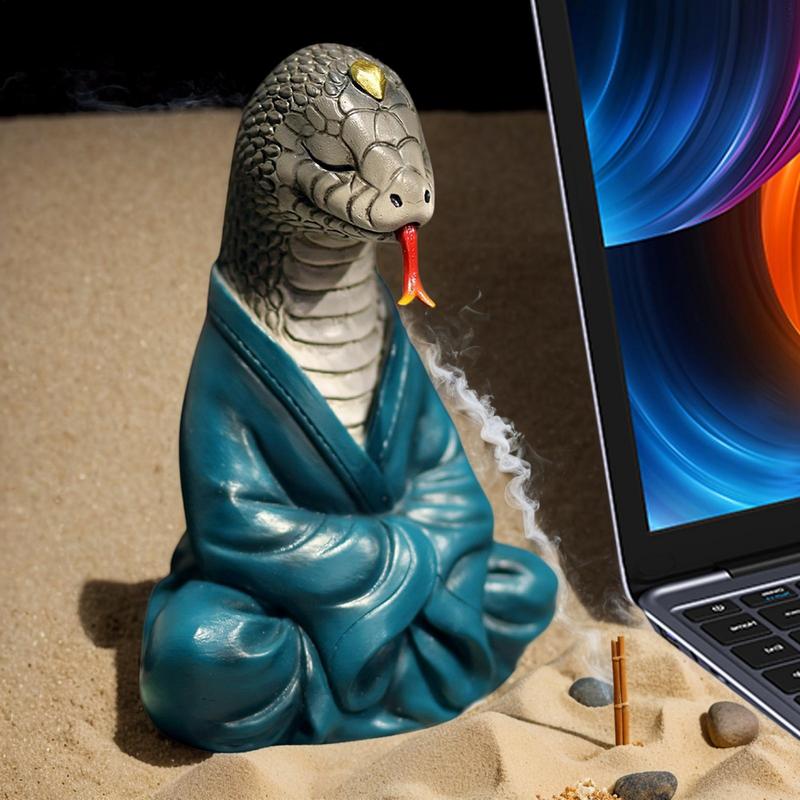 Snake Statue Snake Buddha Statue Zen Meditation Decor Chinese Snake Figurines 2025 Year Of The Snake Sculpture Chinese New Year
