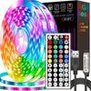 Rgb 5050 Led Strip Lights 1M With Remote Control Music Sync For Bedroom Party Gaming Home Decor