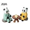 Cadeau Unique pour les Amateurs de Culture du Thé Figurine Panda Jouant au Go, Résine Robe Zen Objet de Collection de Table Art Ornement de Salon, Statue Mignonne