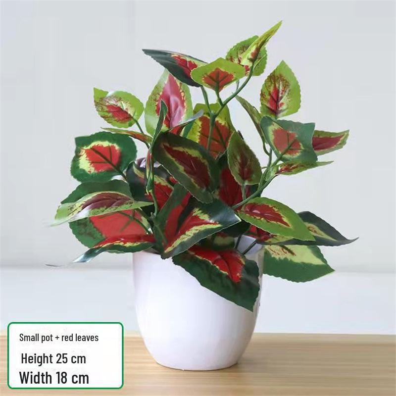 Decorative Small Artificial Potted Flowers Set for Home and Living Room Decor