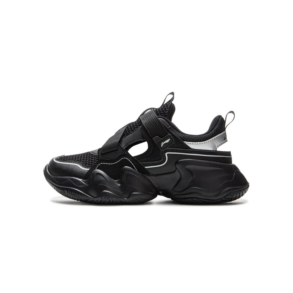 Li Ning Kinder Sport Lifestyle Serie Synthetisches Leder Locker Vielseitig Persönlichkeit Freizeitschuhe Herren Freizeitschuhe Schwarz YKCV078-5