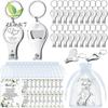 25 Sets Hochzeit Multifunktions-Flaschenöffner Nagelknipser Hochzeitsgeschenke Brauerei-Karten Weiße Organzabeutel für Partyzubehör