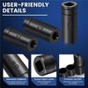 SHGO-Tap For Socket Set, 70500 8-Piece 1/4"& 3/8" Drive Taps For Socket Wrench Set Use, 1/2"& 1/8" NPT Taps For Sockets Adapter