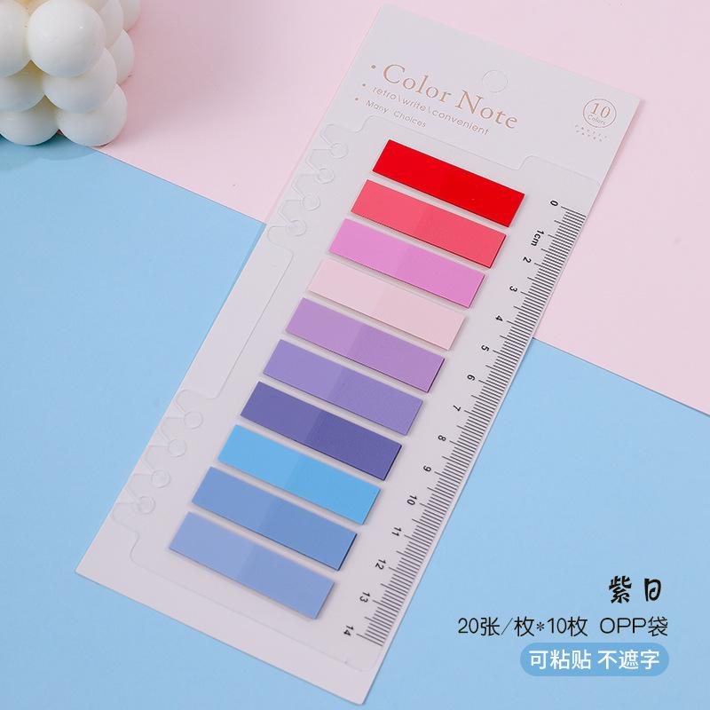 200 Sheets Transparent Sticky Notes Self-Adhesive BookMarkers Annotation Reading Book Clear Tab Kawaii Cute Stationery